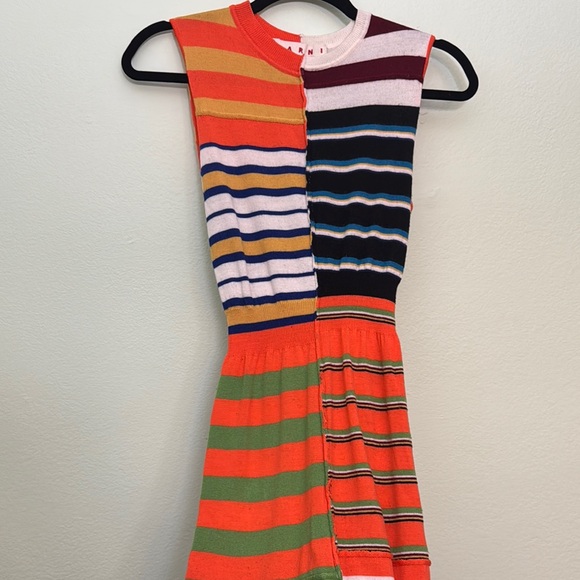 Marni size 40 (IT) 4 (US) Colorful Striped Sleeveless Dress - Picture 7 of 11